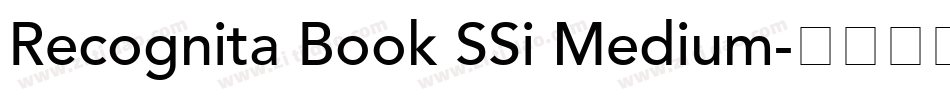 Recognita Book SSi Medium字体转换